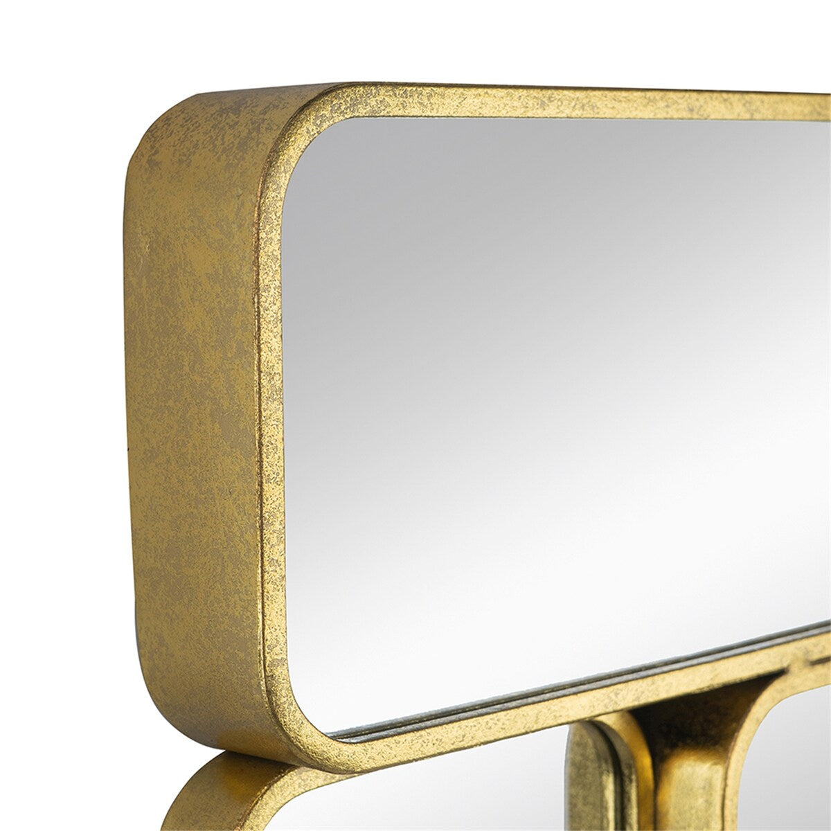 Golden Metal Framed Decorative Rectangle Mirror