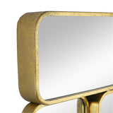Golden Metal Framed Decorative Rectangle Mirror
