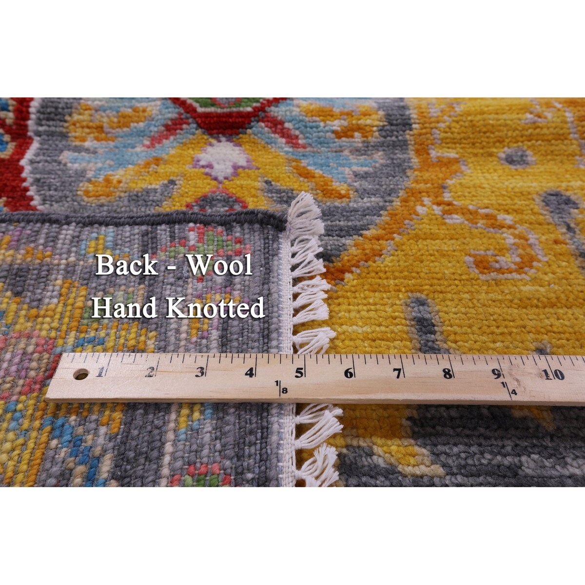 Golden Nile Grey Square Turkish Oushak Handmade Wool Rug - 8' 0" X 8' 2" Square