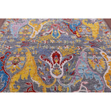 Golden Nile Grey Square Turkish Oushak Handmade Wool Rug - 8' 0" X 8' 2" Square