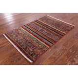 Golden Nile Khorjin Persian Gabbeh Hand Knotted Wool Rug - 2' 11" X 4' 4"