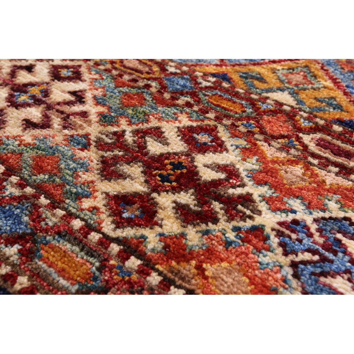 Golden Nile Khorjin Persian Gabbeh Hand Knotted Wool Rug - 3' 2" X 4' 9"