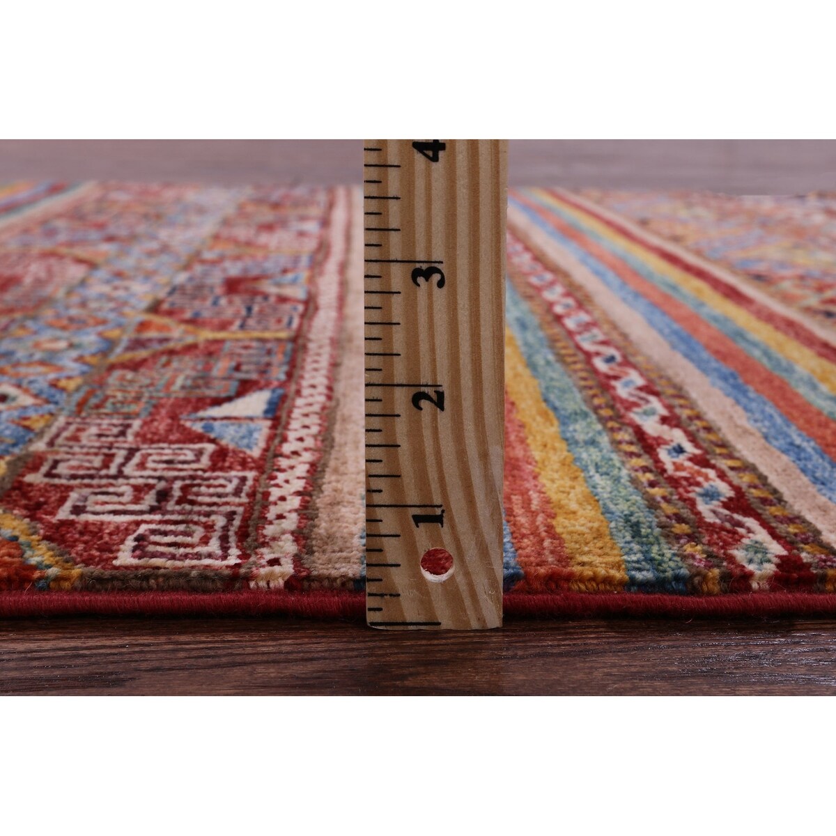 Golden Nile Khorjin Persian Gabbeh Hand Knotted Wool Rug - 3' 2" X 4' 9"