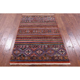 Golden Nile Khorjin Persian Gabbeh Hand Knotted Wool Rug - 3' 5" X 5' 4"