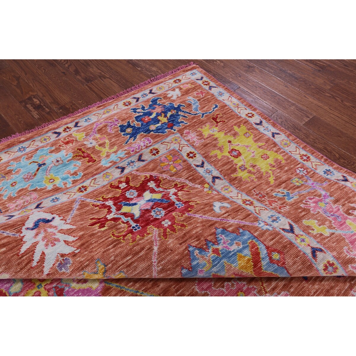 Golden Nile Turkish Oushak Hand Knotted Wool Rug - 9' 1" X 12' 1"