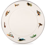 Golden Rabbit Fishing Fly Enamelware Chargers (Pack of 2)