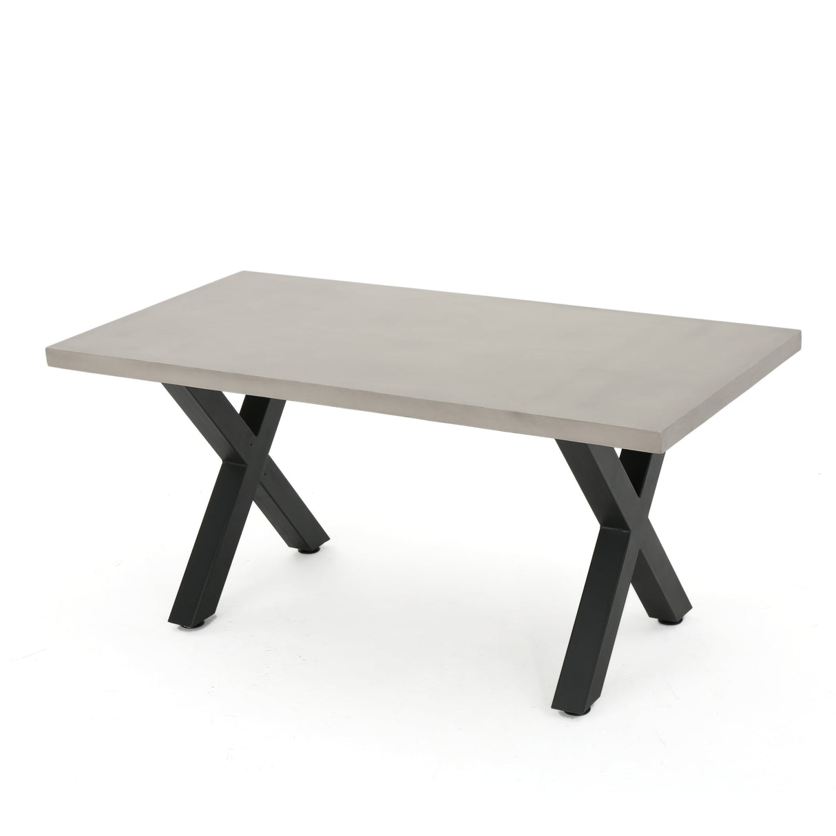 Goleta Outdoor Rectangle Light-weight Concrete Dining Table by Christopher Knight Home