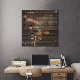 Gondolas Print On Wood by Andreas Lie - Multi-Color