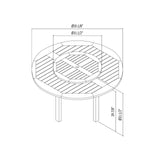 Amazonia 7 Piece 100% FSC Certified Wood Gorilla Lazy Susan Outdoor Patio Dining Set