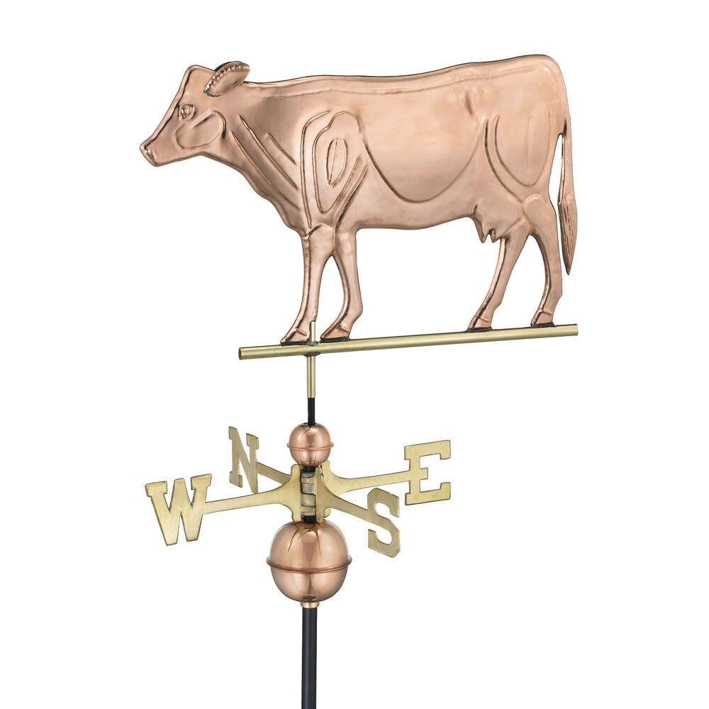 Good Directions Polished Copper Dairy Cow Weathervane