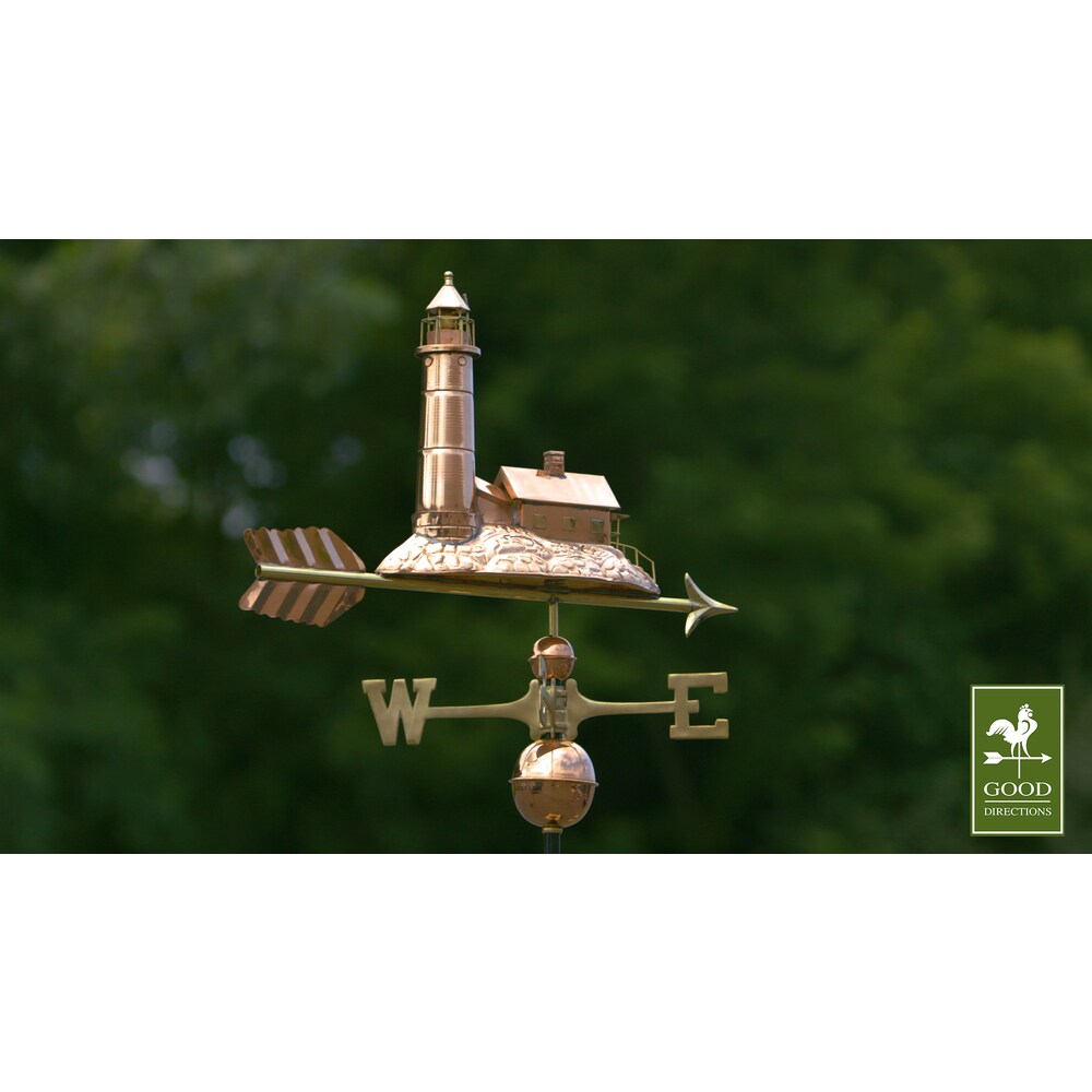 Lighthouse Pure Copper Weathervane by Good Directions