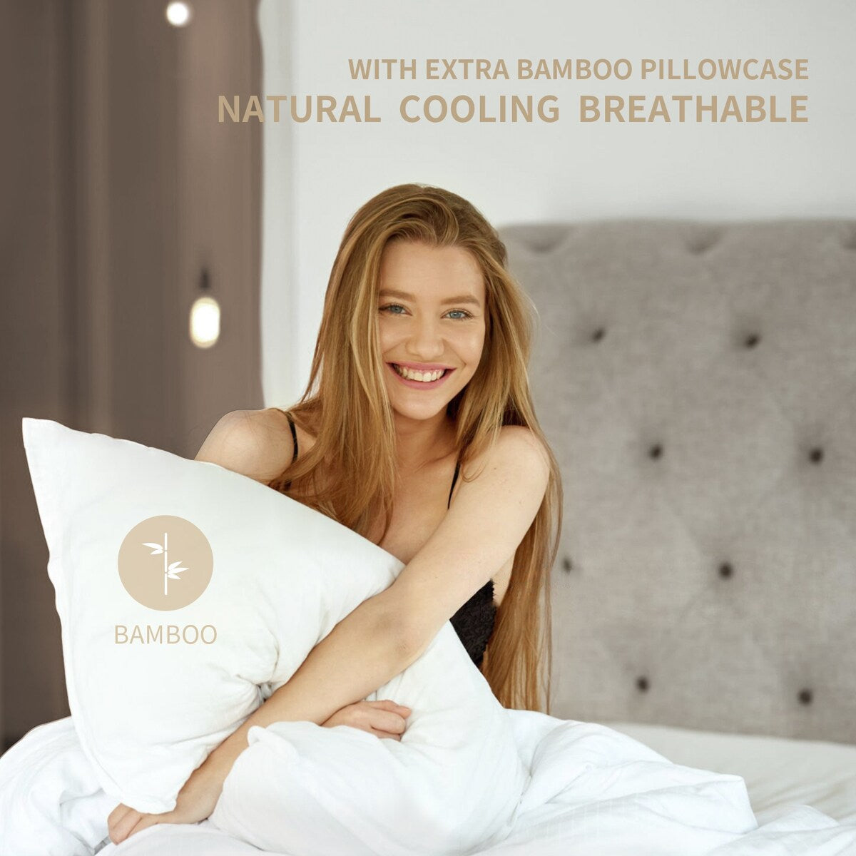 Goose Down Pillows Luxury Hotel Cooling Breathable Bed Pillows - 100%Goose Down
