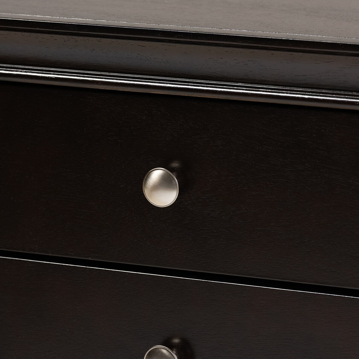 Gordon Classic and Traditional Dark Brown Finished 3-Drawer Wood Nightstand