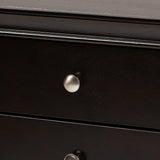 Gordon Classic and Traditional Dark Brown Finished 3-Drawer Wood Nightstand