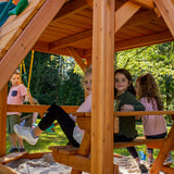 Gorilla Playsets Great Skye I Wooden Play Set with 2 Slides and Multiple Play Decks
