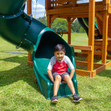 Gorilla Playsets Great Skye I Wooden Play Set with 2 Slides and Multiple Play Decks