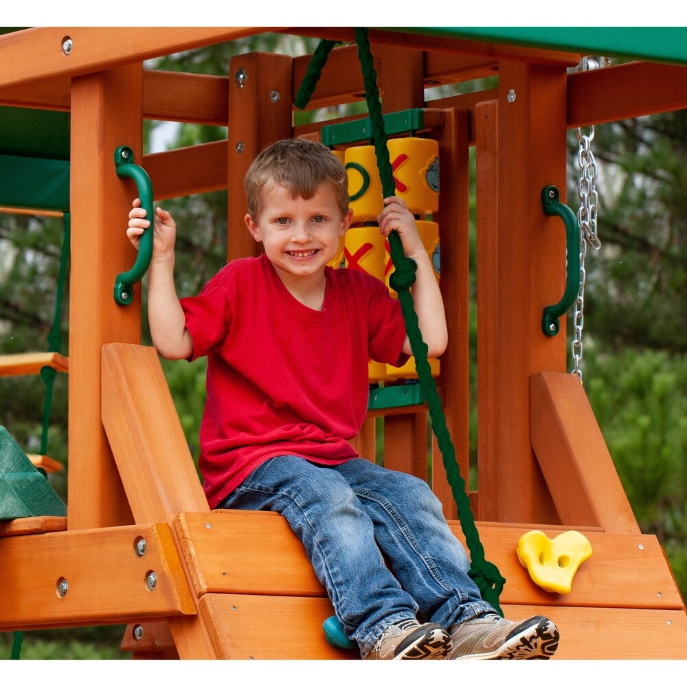 Gorilla Playsets High Point II Wooden Swing Set with Punching Ball