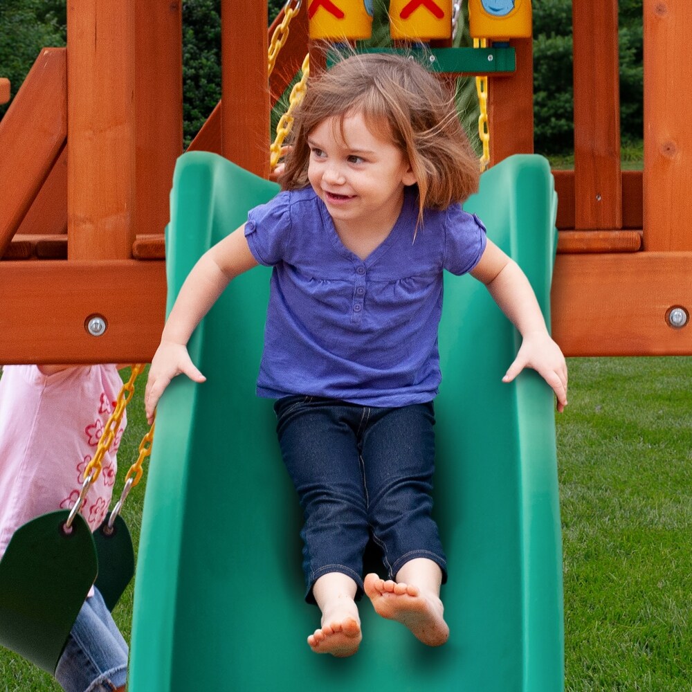 Gorilla Playsets High Point II Wooden Swing Set with Punching Ball