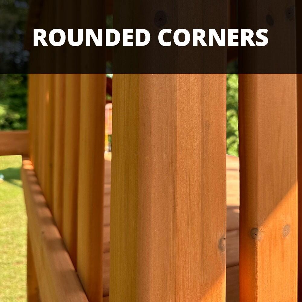 Gorilla Playsets Mountaineer Wood Swing Set with Tube Slide
