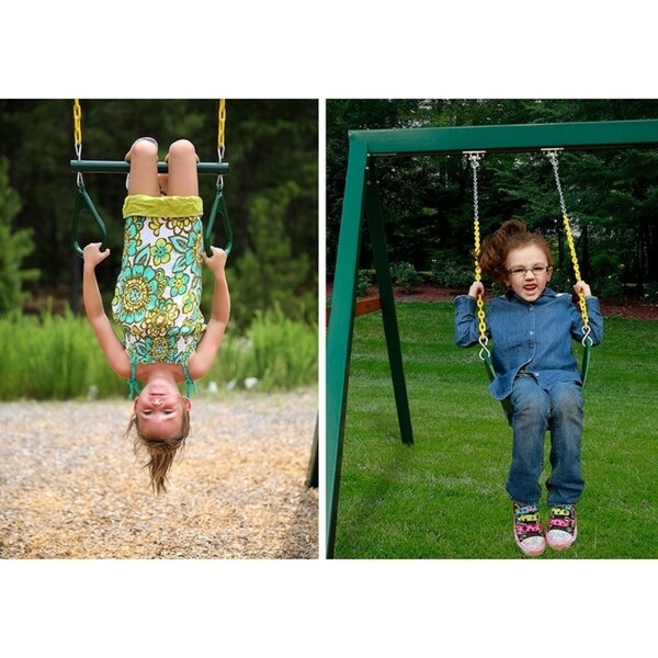 Gorilla Playsets Pioneer Peak Treehouse Cedar Swing Set with Fort Add-On and Timber Shield Posts