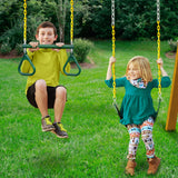 Gorilla Playsets Pioneer Peak Treehouse Wood Swing Set with Fort Add-On