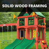 Gorilla Playsets Sweetwater Deluxe Wood Swing Set with Dual Slides