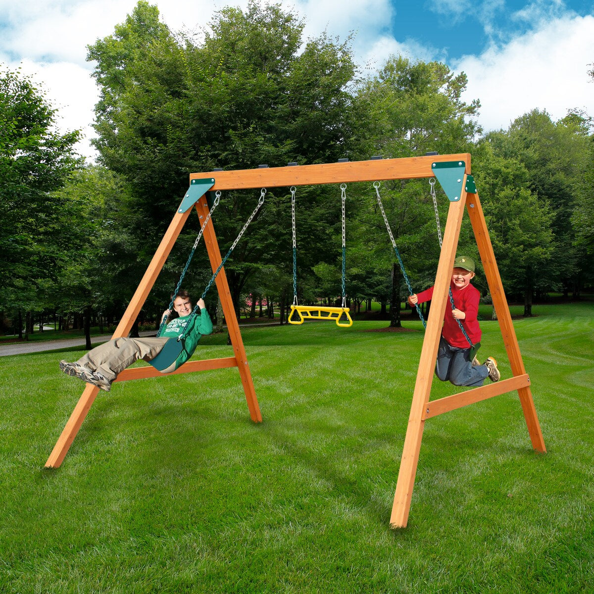Swing-N-Slide Wooden A-Frame Swing Set from Swing-N-Slide