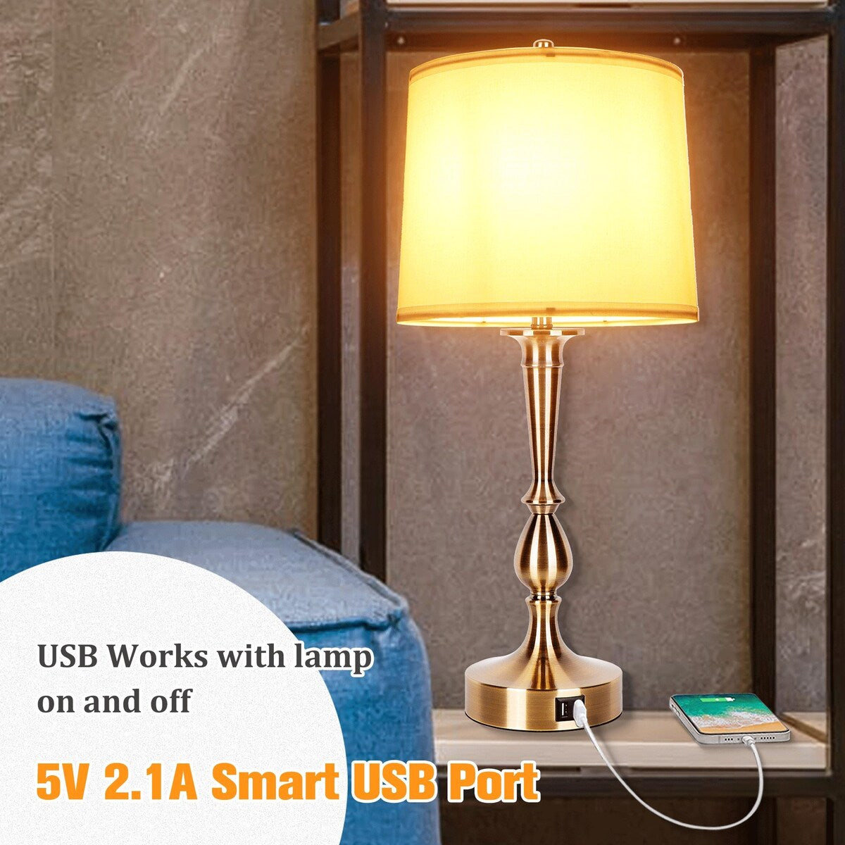 Gourd Table Lamp (Bronze) - 6*6*7