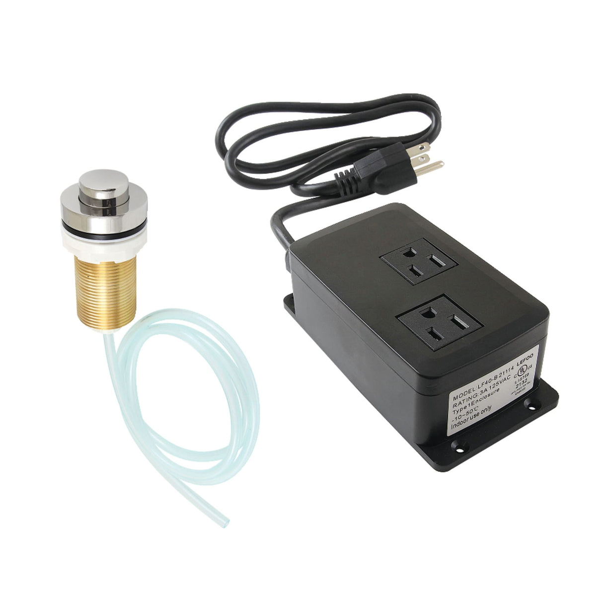 Gourmetier Dual Outlet Garbage Disposal Air Switch Kit