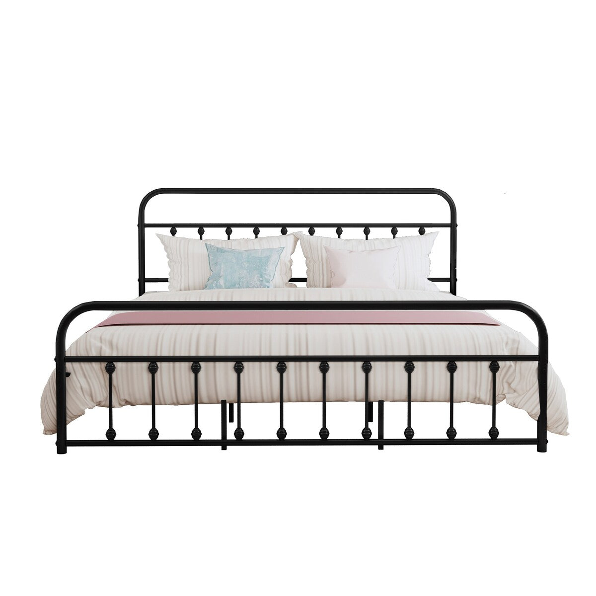 Goutwel Metal Bed Frame Victorian Vintage Style Headboard and Footboard