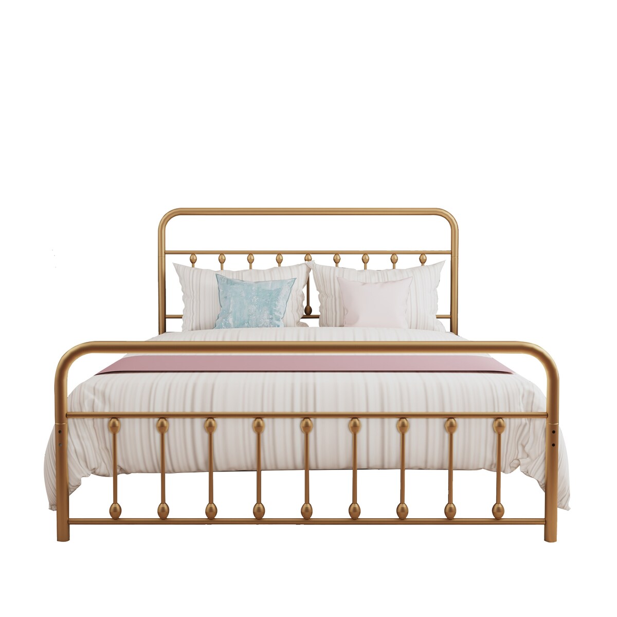Goutwel Metal Bed Frame Victorian Vintage Style Headboard and Footboard