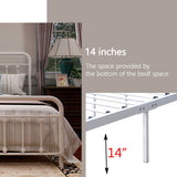 Goutwel Metal Bed Frame Victorian Vintage Style Headboard and Footboard
