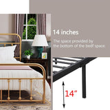 Goutwel Metal Bed Frame Victorian Vintage Style Headboard and Footboard
