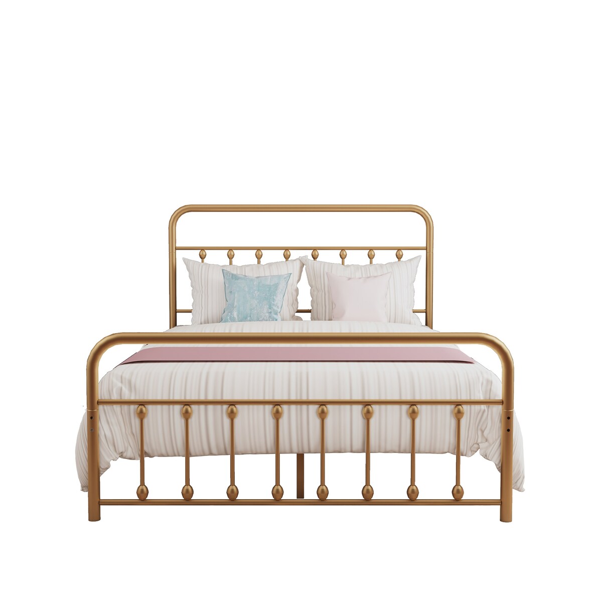 Goutwel Metal Bed Frame Victorian Vintage Style Headboard and Footboard