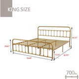 Goutwel Metal Bed Frame Victorian Vintage Style Headboard and Footboard