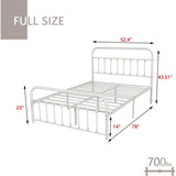 Goutwel Metal Bed Frame Victorian Vintage Style Headboard and Footboard
