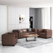 Goyette Faux Leather 3 Piece Club Chair and Sofa Set by Christopher Knight Home