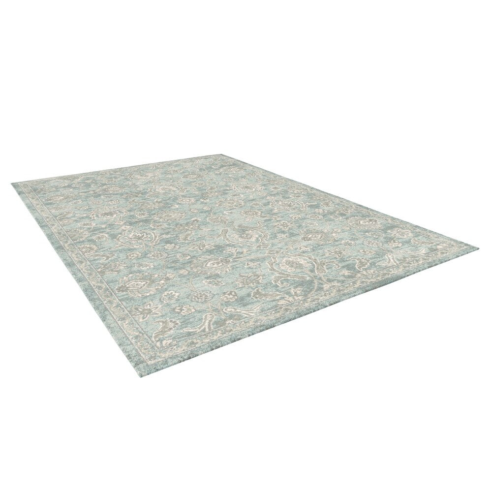 Graceful Traditional Floral Area Rug - 6'6" x 9'6"