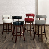 Rogers Transitional Faux Leather Swivel Barstool (Set of 2) by Copper Grove