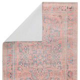Machine Washable Gracewood Hollow Cumper Pink/ Light Blue Medallion Area Rug