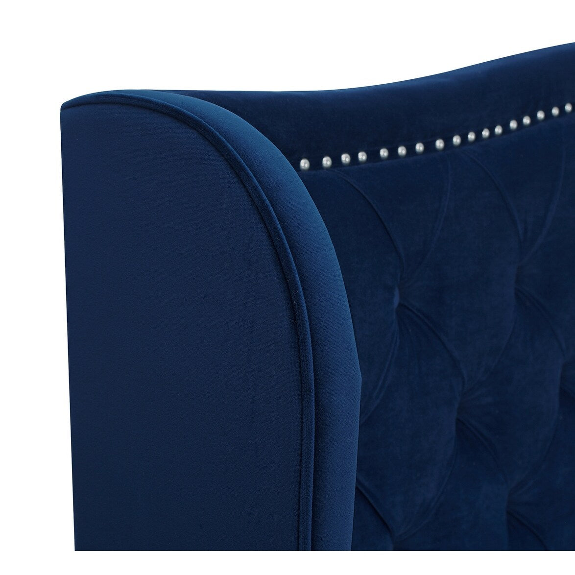 Gracewood Hollow Follett Tufted Wingback Upholstered Bed