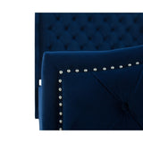 Gracewood Hollow Follett Tufted Wingback Upholstered Bed