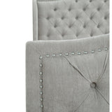 Gracewood Hollow Follett Tufted Wingback Upholstered Bed