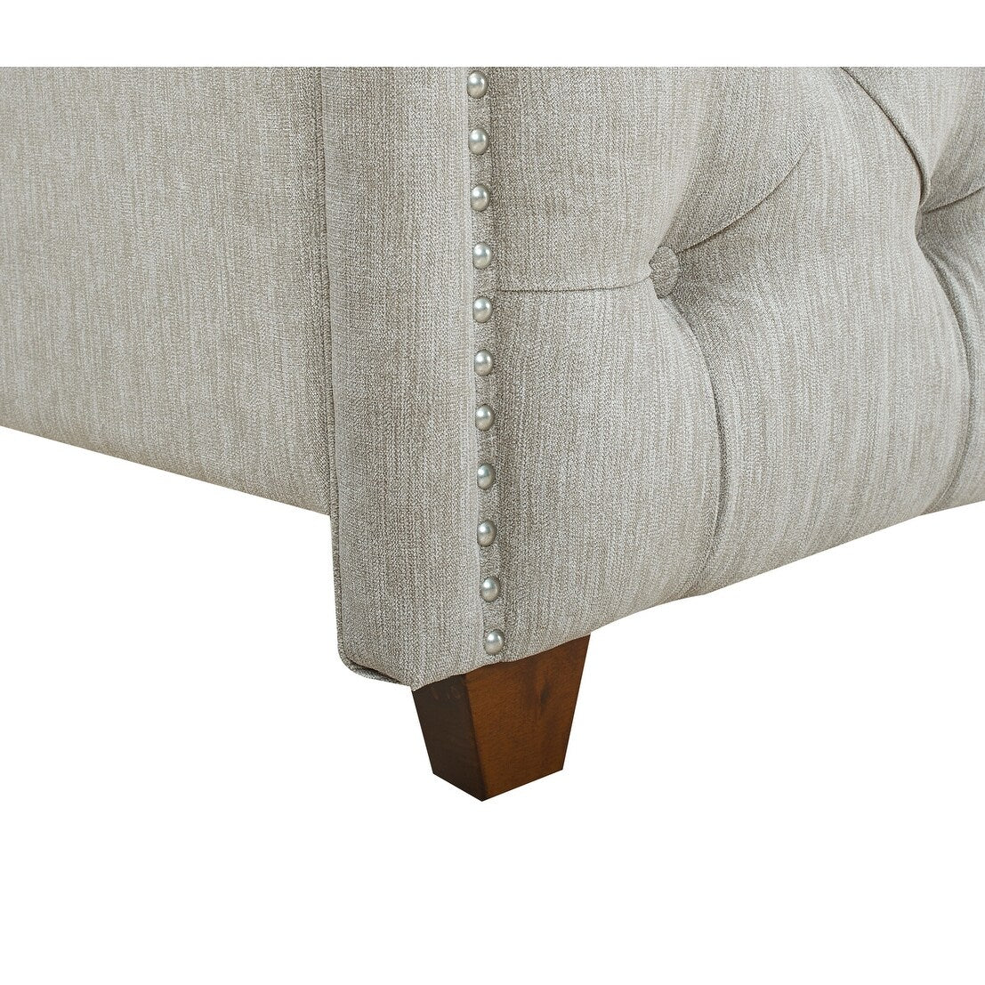 Gracewood Hollow Follett Tufted Wingback Upholstered Bed
