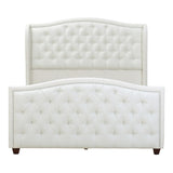 Gracewood Hollow Follett Tufted Wingback Upholstered Bed