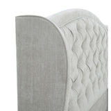 Gracewood Hollow Follett Tufted Wingback Upholstered Bed