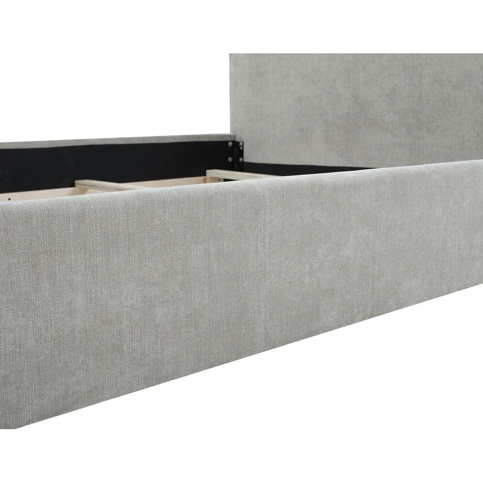 Gracewood Hollow Follett Tufted Wingback Upholstered Bed