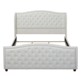 Gracewood Hollow Follett Tufted Wingback Upholstered Bed