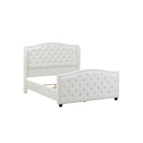Gracewood Hollow Follett Tufted Wingback Upholstered Bed