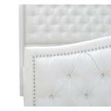 Gracewood Hollow Follett Tufted Wingback Upholstered Bed